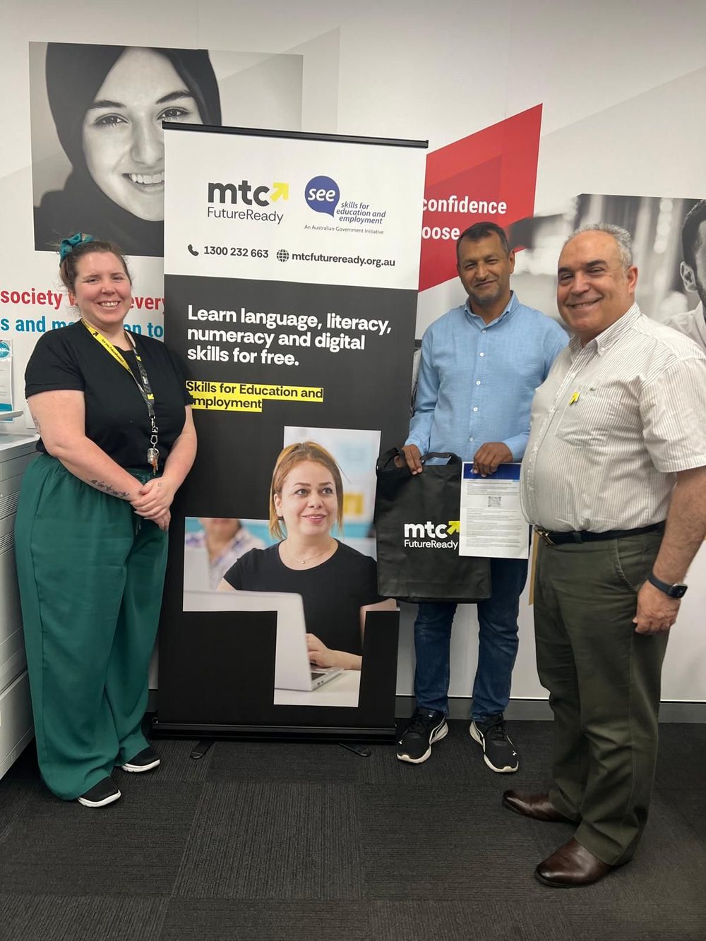 Wisam, an MTC FutureReady learner who passed the citizenship test